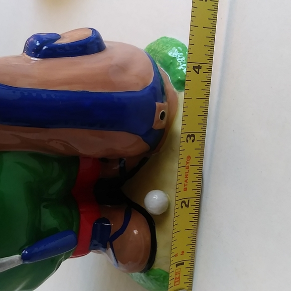 Santa Claus Christmas Trinket Box Golf Figurine Porcelain - Picture 14 of 16